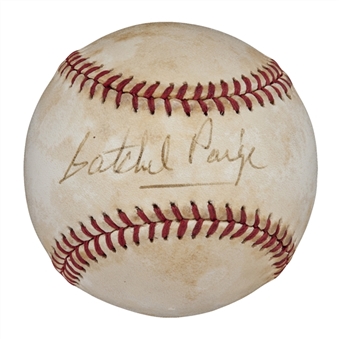Satchel Paige Single Signed Baseball (PSA/DNA)